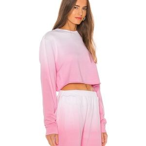 Cropped two color tye dye sweatshirt NWT